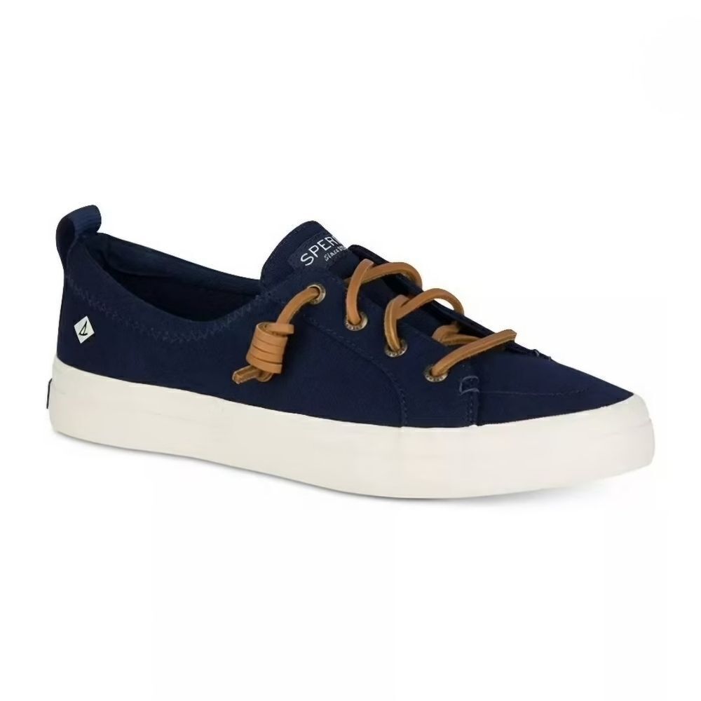 Sperry® Womens Crest Vibe Navy Canvas Ankle Boat Shoes - Picture 2 of 13